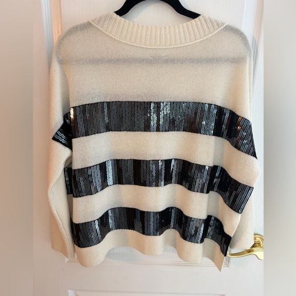 NWT Maeve Cashmere Sequin Sweater - Picture 4 of 9